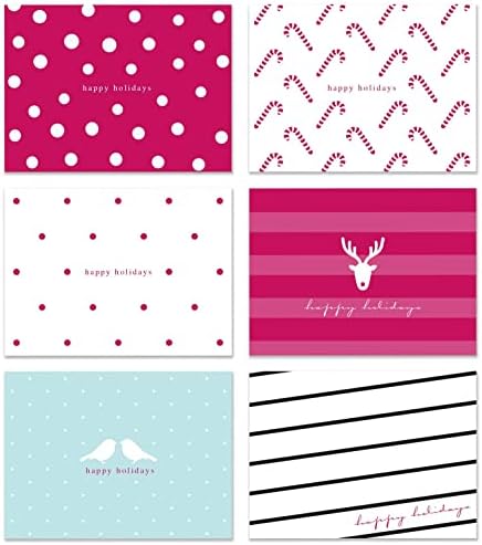 Happy Holidays Greeting Cards | Christmas Cards Simple with Envelopes | Bulk Holiday Cards with Envelopes Set of 36 Minimalist Greeting Cards for Kids, Business, Family, Friends (3.5" x 5")