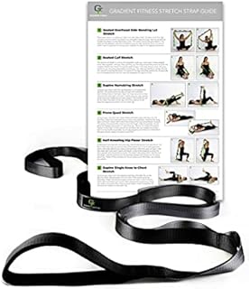 Gradient Fitness Stretching Strap, 1 Inch Strap Width, Neoprene Padded Handles