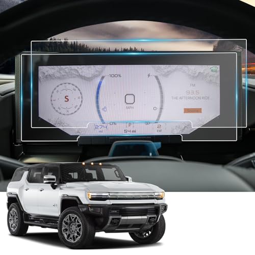 YEE PIN Compatible with 2025 GMC Hummer EV Screen Protector for 2025 Hummer EV Accessories Screen Protector for 2024 2025 GMC Hummer EV SUV 3X/2X 12.3 Driver Information Nano Protective Film 2 Pack