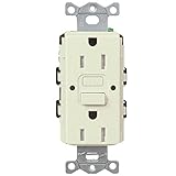 Lutron Claro 15-Amp Tamper-Resistant GFCI Duplex Receptacle - Biscuit