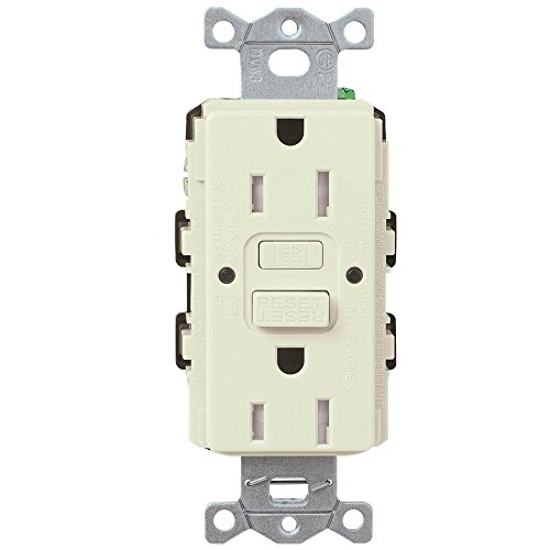 Lutron Claro 15-Amp Tamper-Resistant GFCI Duplex Receptacle - Biscuit