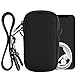 kwmobile Handytasche für Smartphones XS - 3,5/4 - Neopren Handy Hülle Schwarz mit Kordel - Handy Tasche mit Handykette 12,5 x 6,5 cm Innenmaße