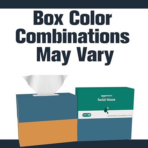 amazon basics facial tissue 2-ply 160 tissues per box 4 boxes 640 total previously solimo