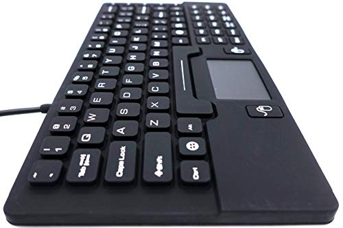 Image of DS International Industrial Mini Size Silicone Waterproof Keyboard with Touchpad - IP68 Certified