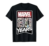 19MARV01083A-006 Marvel 80 Years Comic Fill Logo Camiseta