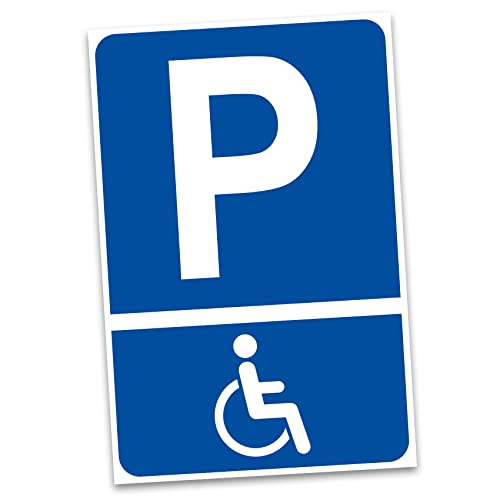 Safety Sign 20 x 30 cm Aluminium Composite Plate for Fence Gate Door Posts Weatherproof Aluminium Sign No Drilling Holes Parking Sign (10 Disabled Parking Space)