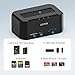 Unitek Tool Free USB 3.0 to SATA External Hard Drive Docking Station with 2-Port Hub and Card Reader for 2.5 / 3.5 Inch HDD SSD SATA I/II/III, Support UASP and 16TB