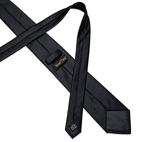 Image of YourTies Men's Neckties Striped Tie and Plaid Neckties for Men Woven Silk Tie Gold Tie Clip Set