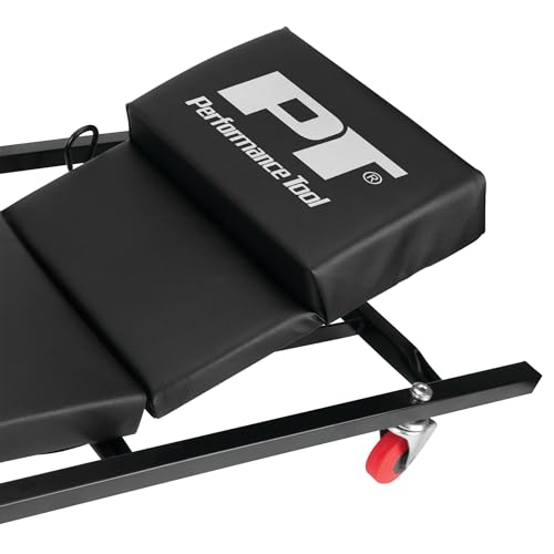 Image of Performance Tool W85005 40-Inch 6-Caster Rolling Shop Creeper with Adjustable Cushioned Headrest