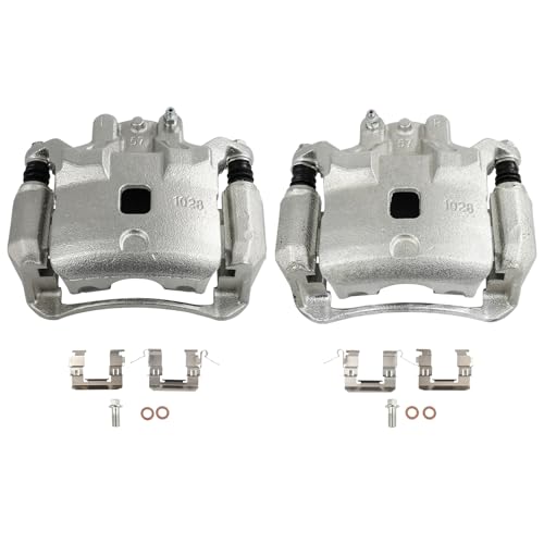Image of SCITOO 19B3306A 19B3307A Front Left & Right Disc Brake Calipers Assembly w /Bracket For Nissan For Cube 2009-2014,For Nissan For Tiida 2012-2016,For Nissan For Versa 2007-2012