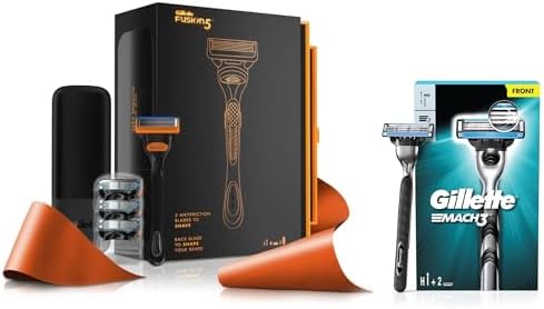 Gillette Fusion Premium Gift Set for Men | Manual Handle, 4 Cartridges ...