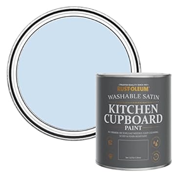 Rust-Oleum Blue Scrubbable Kitchen Cupboard Paint in Satin Finish - Powder Blue 750ml (SHDRCT1852)