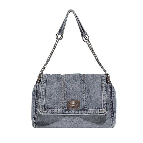 Sac à main multi-poches en jean pour vos sessions shopping