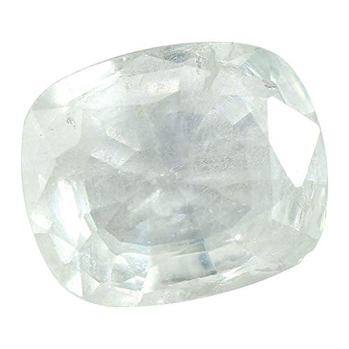 Saphir blanc naturel pierre de naissance d'exception pour bague femme et homme