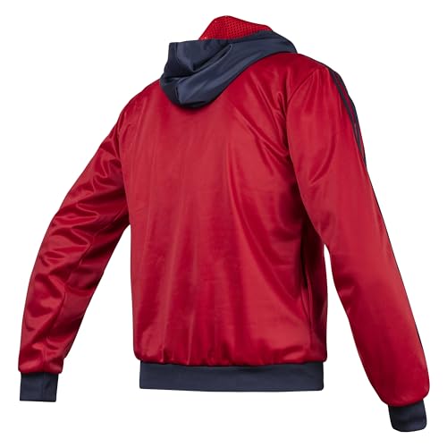 Image of JL Kippha's Historical East Germany DDR Sports Jacket Jumper Top Red GDR Hoodie Zipped Retro
