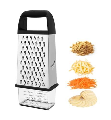 Rallador de queso de acero inoxidable con contenedor miniatura 1