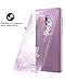 Casetego for Galaxy S9 Case,Magnetic Invisible Stand,Compatible with MagSafe & Built-in Screen Protector,Unique Design Full Shockproof Drop Protection Cover for Galaxy S9,Purple Flower