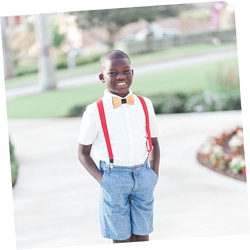 1pc Wooden Bow Tie for Boy Girl Novelty Bowknot Festive Suit Accessory for Formal Events Daily Wear2