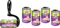 Scotch-Brite Pet Extra Sticky Roller für Tierhaare 48 Blatt + 4 Scotch-Brite Pet Extra Sticky Ersatzrolle für Tierhaare 48 Blatt
