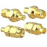 SMA から MCX コネクタ キット 同軸アダプタ オスからメス WiFi アンテナ/ネットワーク/WiFi ルーター/同軸ケーブル用 金メッキ MCX から SMA 同軸アダプタ キット 4 パック