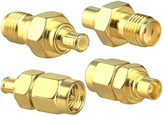 SMA to MCX Connectors Kit RF Coaxial Adapter Male to Female for Wifi Antenna/ Radio /Networks/Wifi Router/Coaxial Cable Gold-Plated MCX to SMA Coax Adapter Kit 4 Pack