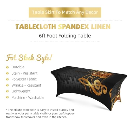 Nappe de table extensible guitare pour fête et banquet de 1,8m