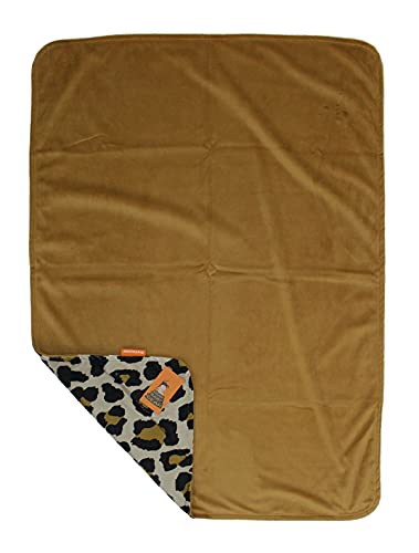 Image of Dear Baby Gear - Reversible Baby Blankets - Soft Nursery Blanket for Newborn - Toddler Blankey - Throw Blanket for Boys & Girls - Infant Blankets - 40x30 (Gold Leopard, Smooth Gold)