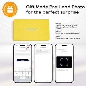 156 Digital Picture Frame 64GB 1920 x 1080 IPS Touch Screen Electronic Photo Frame Pre Load Photo Gift Mode Without Open Package Auto Rotate WallTable Mountable App Share Photos Black
