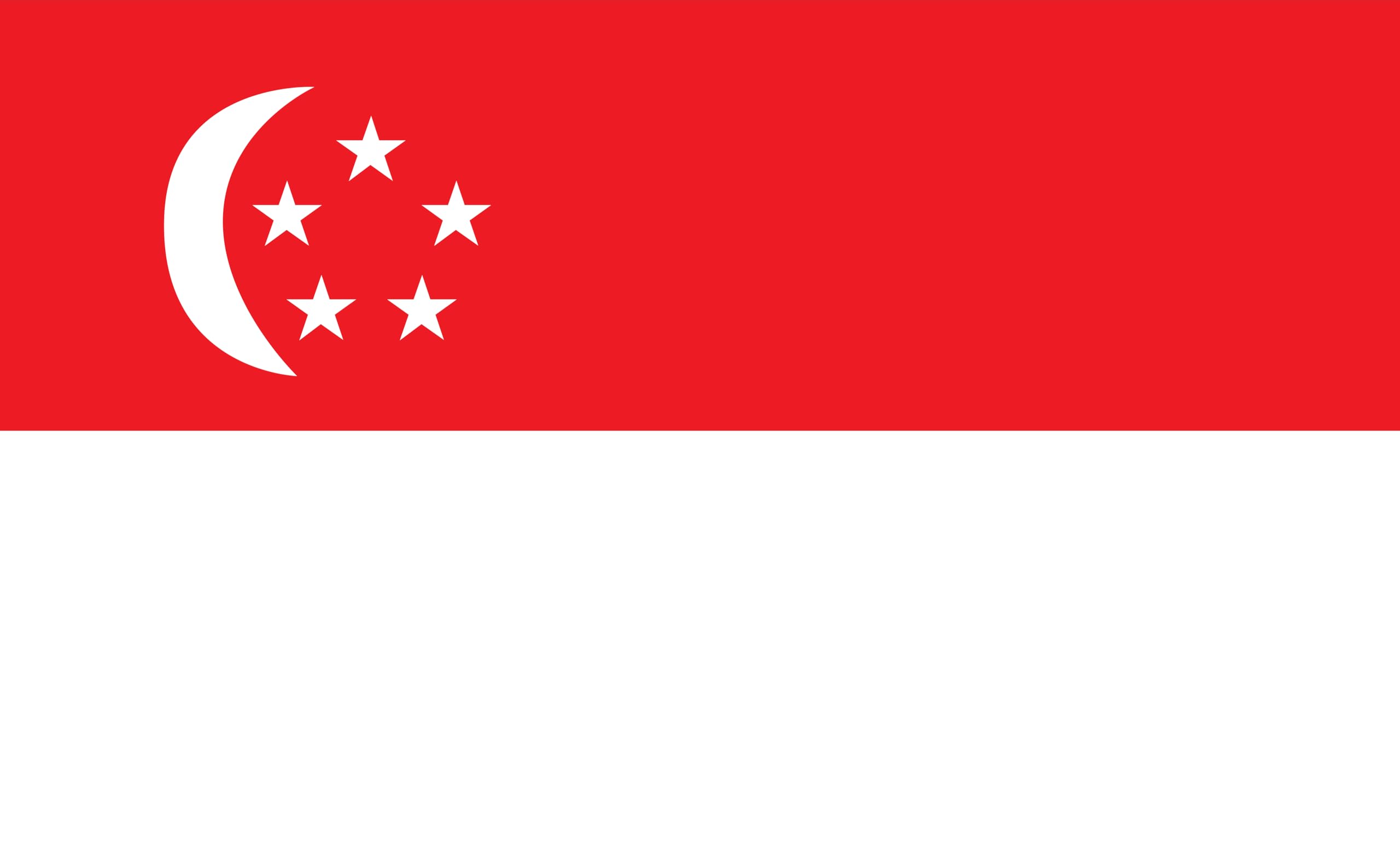 Drapeau de Singapour rouge et blanc grand format pour cérémonie officielle