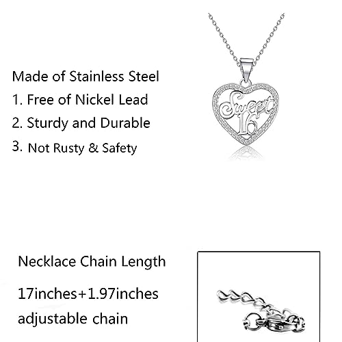 FUSTMW Sweet 16 Gift Necklace 16th birthday gifts Sweet Sixteen Jewelry Gifts 16 Year Old Girl birthday gift2