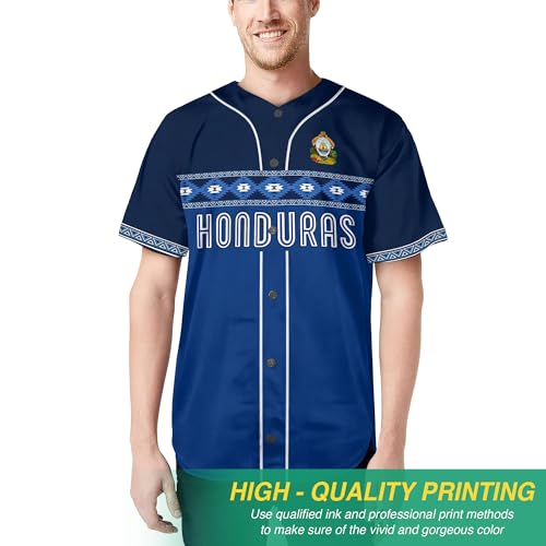Jersey personalizado de béisbol Honduras para hombre, camiseta de béisbol Honduras miniatura 2