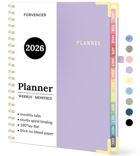 2026 Planner, Forvencer Calendar Planner Weekly and Monthly, Jan 2026-Dec 2026, 8.5' X 11',...