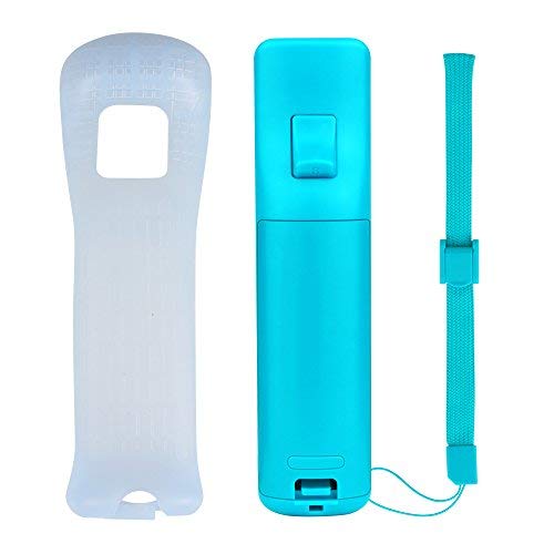 Lavuky Remote Plus Control for Wii/Wii U, WR06 Wii Motion Plus Remote with Silicone Case and Wrist Strap -Light Blue(3rd-Party Product)