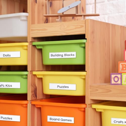 Image of Chinco 100 Pcs Self Adhesive Clear Index Card Pockets,18 x 4 Inches | Clear Plastic Label Sleeves with Top Open, For Organizing Storage Box Drawer, Fits Index Cards Measuring 18 X 4 Inches