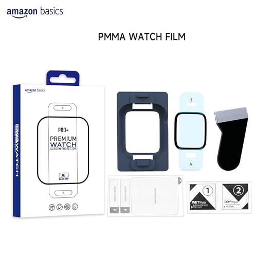 Image of amazon basics Pro Protection Screen Protector for Apple Watch 9 (45mm) with Self Aligning Applicator - (Pack of 1)