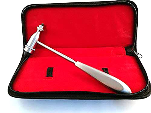 Natiqind Reflex Tromner Percussion Neurological Stainless Steel Hammer with Pointed Tip Handle with Case, Nat-ham-007