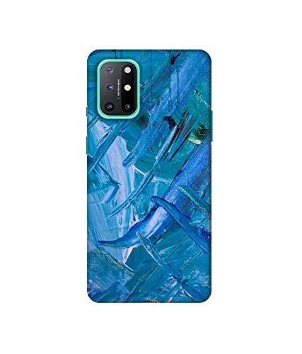 Image of Amazon Brand - Solimo Designer Blue Paint 3D Printed Hard Back Case Mobile Cover for OnePlus 8T