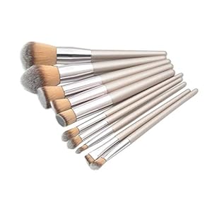 Makeup Tools Sets Eyeshadow Cosmetic Wooden 10PCS Foundation Brush Brush Eyebrow Brush Flat Eyeliner Brush