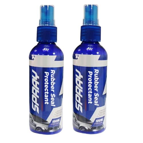 Protector de sello de goma para coche, restaurador de plástico para automóviles, spray de sellado de goma para coche, limpiador interior de coche, adecuado para superficies interiores y exteriores (2