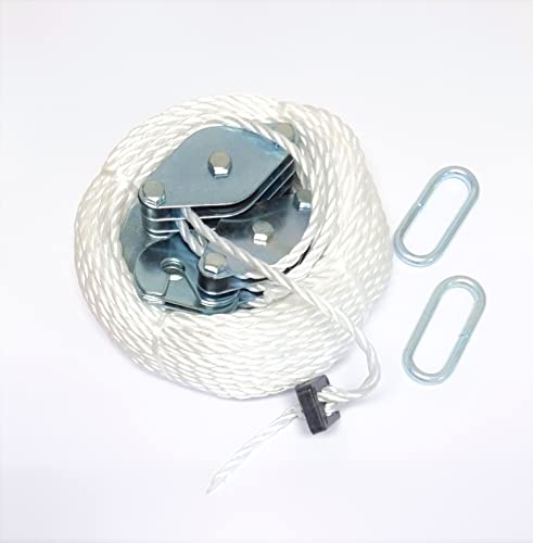 Preisvergleich Produktbild Flaschenzug 180kg Seilzug Zugkraft 180kg Hebehöhe 3 Meter