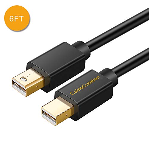 Cablecreation Mini Displayport Cable 6Ft 4K@60Hz, Mini Displayport To Mini Displayport Cable Adapter, Mini Dp (Not Thunderbolt) Cord Compatible Macbook Pro/Air, Imac, Surface Pro To Monitor #TOP7