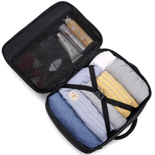 ENZOSUM Ryanair Handgepäck 40x30x20, Handgepäck Rucksack 40x30x20 für Eurowings 24L Klein Reiserucksack Handgepäck Tasche Laptop Rucksack für Herren Damen,Schwarz 4