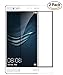 Copmob Pantalla Completa de Cristal Templado Protector de Pantalla Huawei P9,[2 Piezas] Vidrio Templado de Alta Calidad,Blanco