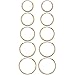 14k Yellow Gold Round Tube Endless Hoop Earrings (1x12 mm)