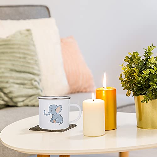 Miniatura 6 de Exceart Sublimación Esmalte Taza Esmalte Taza Camping Café Viaje Metal Taza Con Borde Plata Sublimación Tazas Vaso