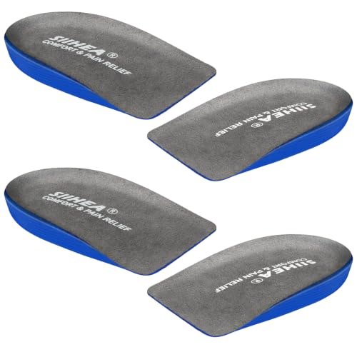 Image of SIIHEA 1 /2 inch Heel Pads Cushions for Shock Absorption, Heel Lifts Inserts Supports for Plantar Fasciitis, Spur Relief, Shoe Lifts Cups for Achilles Tendonitis, Height Increase (Large,2Pairs)