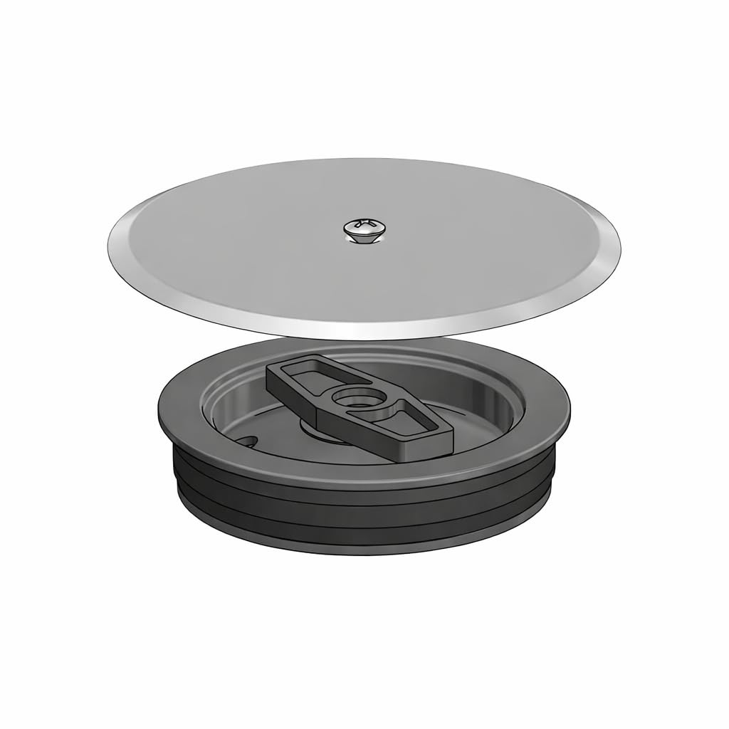 Tapa para Bote Sifónico Ø110 mm Acero Inoxidable Junta de Goma – Evita Malos Olores y Fugas – Universal