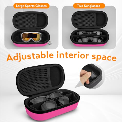 Image of Double Eyeglasses Case, Hard Travel Glasses Case for Men Women