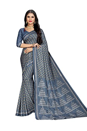 Image of Vimla Women's Kanjivaram Silk Uniform Saree and Unstitched Blouse Piece | Office School Uniform Saree For Women | Sari for Women