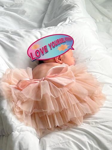 Image of Baby Girls Tutu Bloomers Diaper Cover Cotton Tulle Bloomers and Headband Set